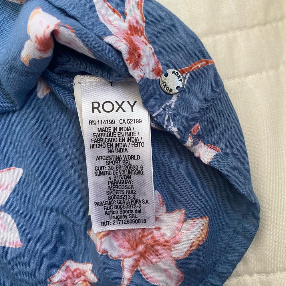 Roxy Blue w/ Pink Floral Dress